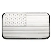 5 oz Silver American Flag Design Bar