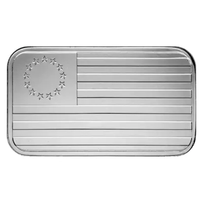 1 oz Silver Americana Liberty Bell Design Bar