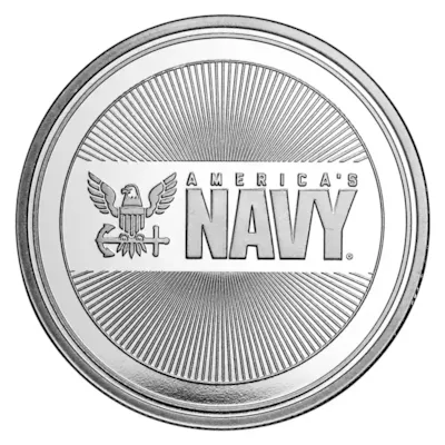 1 oz Silver Round - United States Navy Emblem