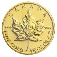 1998 1/10 oz Canadian Gold Maple Leaf Coin BU