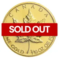 1998 1/10 oz Canadian Gold Maple Leaf Coin BU