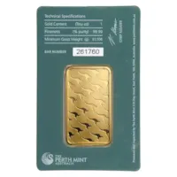 1 oz Gold The Perth Mint Bar - Classic Assay Card