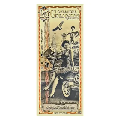 25 Oklahoma Goldback – 24k Aurum Gold Foil Note
