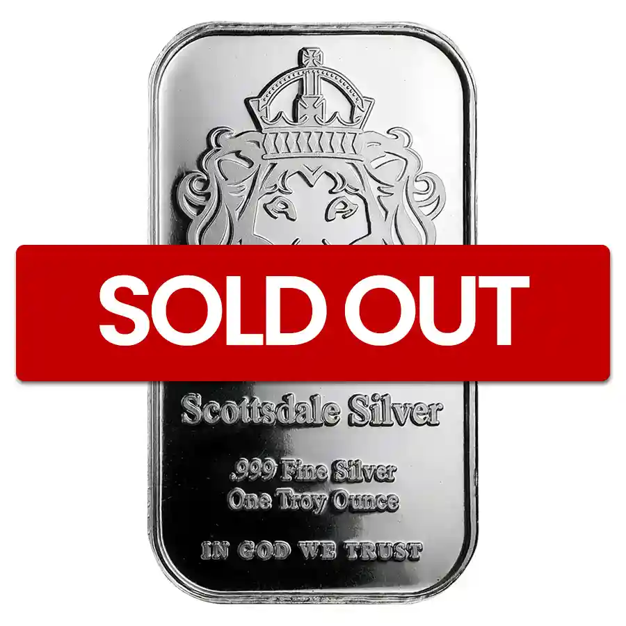 Buy 1 oz Scottsdale Silver Bar | Bullion.com