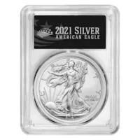 2021 American Silver Eagle (Type 2) MS-70 PCGS (FDI, Black Label)