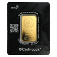 1 oz Scottsdale Gold Bar - Certi-Lock® (Lion, Black Assay)