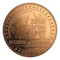 1 oz Copper Round - Home of the Free