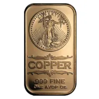1 oz Copper Bar - Saint-Gaudens