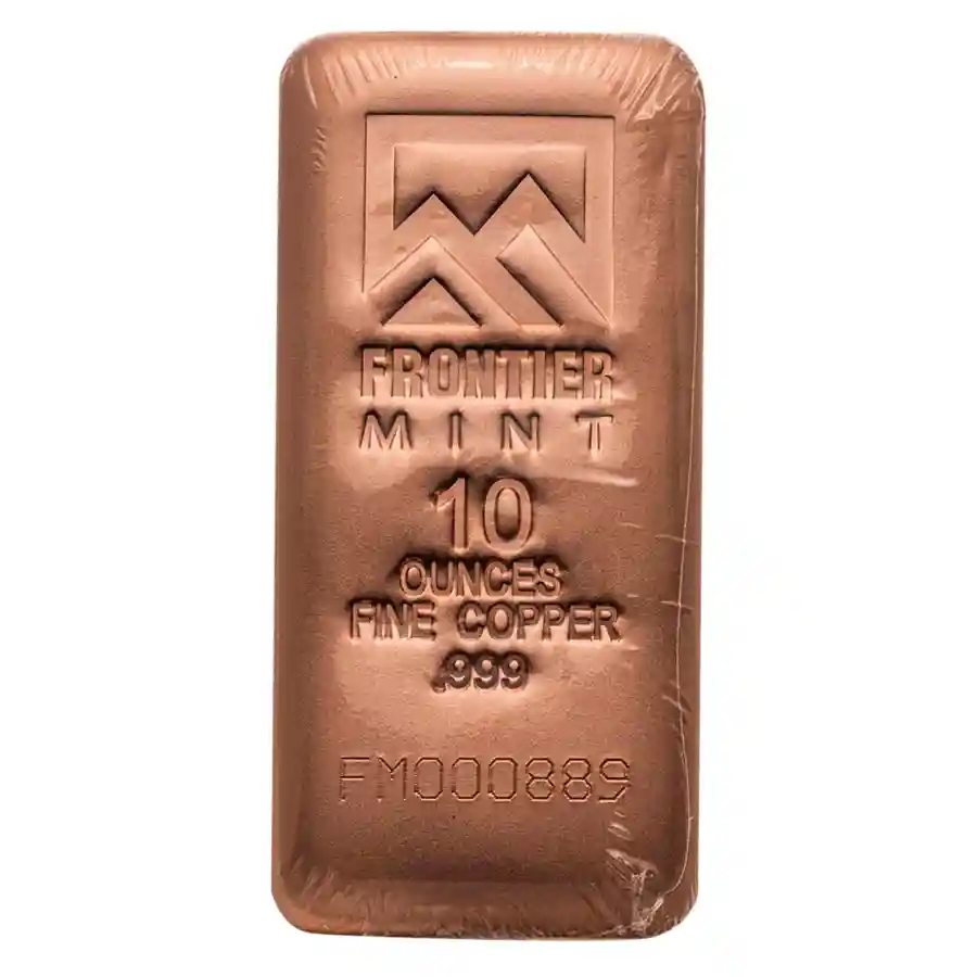10 oz Copper Frontier Mint Bar | Bullion.com