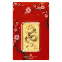 1 oz Gold The Perth Mint Bar - Lunar Dragon