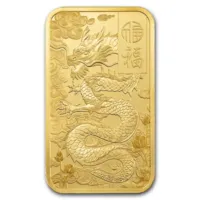 2025 1 oz Gold Bar – PAMP Good Luck Yellow Dragon w/Assay