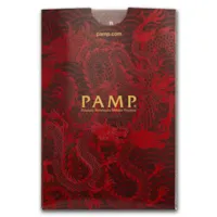 2025 1 oz Gold Bar – PAMP Good Luck Yellow Dragon w/Assay