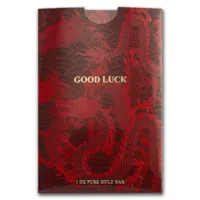 2025 1 oz Gold Bar – PAMP Good Luck Yellow Dragon w/Assay