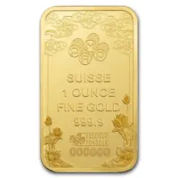 2025 1 oz Gold Bar – PAMP Good Luck Yellow Dragon w/Assay