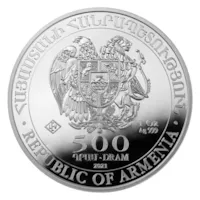 2021 Armenia 1 oz Silver 500 Drams Noah’s Ark BU