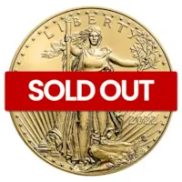 2022 1/10 oz American Gold Eagle Coin BU