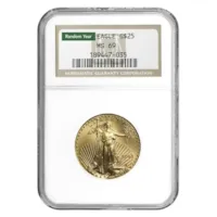 1/2 oz American Gold Eagle Coin MS-69 NGC - Random Year