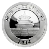 2014 Chinese 1 oz Silver Panda BU (In Capsule)