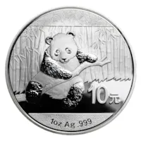 2014 Chinese 1 oz Silver Panda BU (In Capsule)
