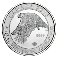 2016 Canada 1.5 Oz Silver $8 White Falcon (BU)