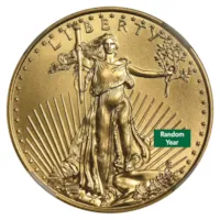 1/2 oz American Gold Eagle Coin MS-70 NGC - Random Year