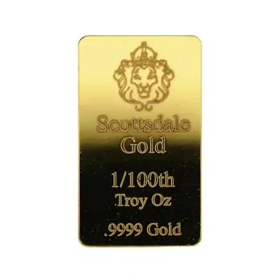 1/100 oz Gold Bar - Scottsdale Mint