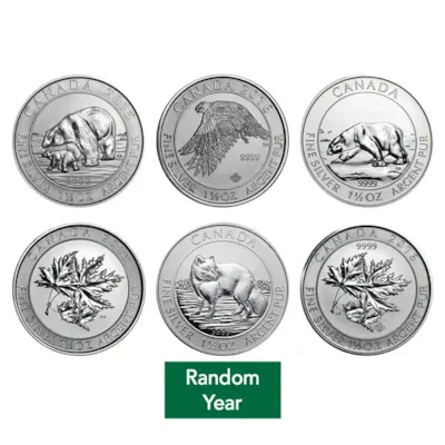 Canada 1.5 oz Silver $8 Coin BU - Random Year