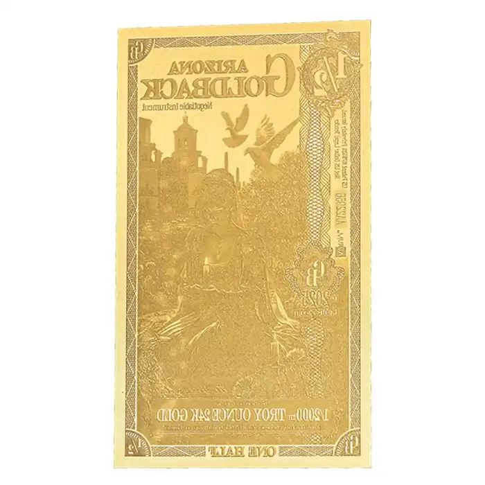 Thousand Mile Scroll Gilded 0/200 激レアデック 1/2 Arizona Goldback – 24k Aurum Gold Foil Note | Bullion.com