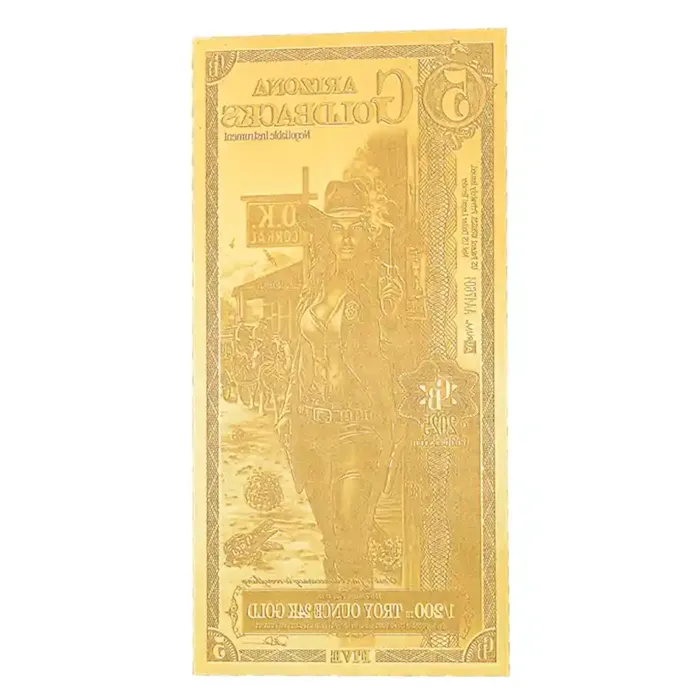 5 Arizona Goldback – 24k Aurum Gold Foil Note | Bullion.com