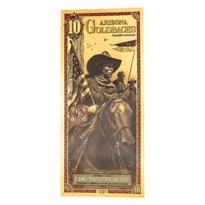 10 Arizona Goldback – 24k Aurum Gold Foil Note
