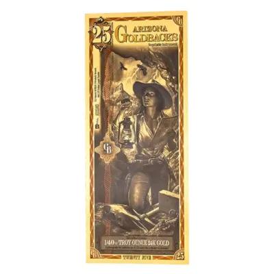 25 Arizona Goldback – 24k Aurum Gold Foil Note
