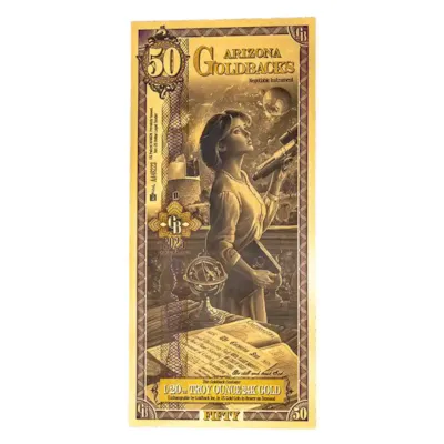 50 Arizona Goldback – 24k Aurum Gold Foil Note

