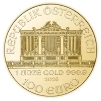 2026 1 oz Austrian Gold Philharmonic Coin BU
