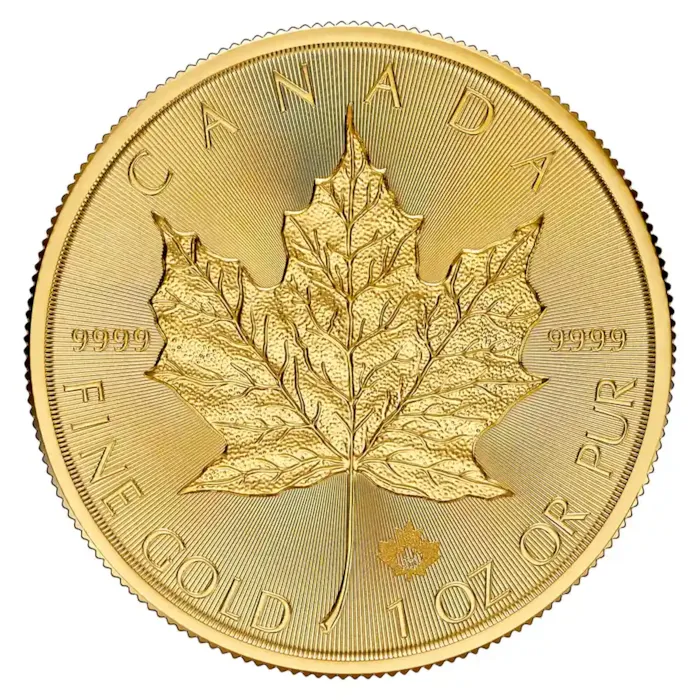 2026 1 oz Canadian Gold Maple Leaf Coin BU | Bullion.com