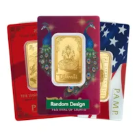 1 oz Gold PAMP Random Design Bar w/ Assay