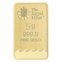 5 gram Gold The Royal Mint Britannia Bar w/ Assay (New Design)
