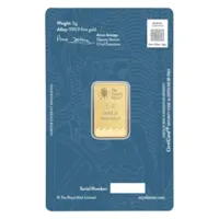 5 gram Gold The Royal Mint Britannia Bar w/ Assay (New Design)