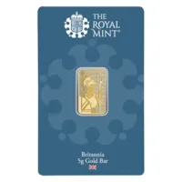 5 gram Gold The Royal Mint Britannia Bar w/ Assay (New Design)