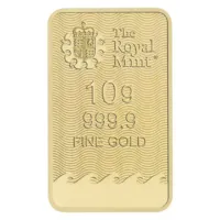 10 gram Gold The Royal Mint Britannia Bar w/ Assay (New Design)