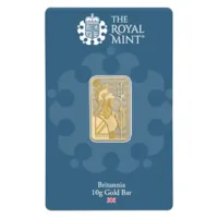 10 gram Gold The Royal Mint Britannia Bar w/ Assay (New Design)