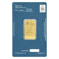 20 gram Gold The Royal Mint Britannia Bar w/ Assay (New Design)