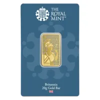 20 gram Gold The Royal Mint Britannia Bar w/ Assay (New Design)