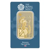 50 gram Gold The Royal Mint Britannia Bar w/ Assay (New Design)