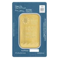 100 gram Gold The Royal Mint Britannia Bar w/ Assay (New Design)
