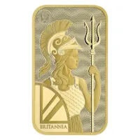 100 gram Gold The Royal Mint Britannia Bar w/ Assay (New Design)
