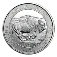 2015 Canada 1.25 oz Silver $8 Bison BU Coin