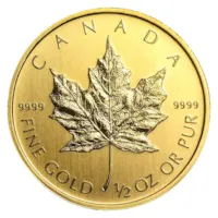 Canadian 1/2 oz Gold Maple Leaf Coin BU - Random Year