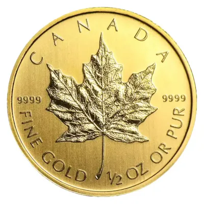 Canadian 1/2 oz Gold Maple Leaf Coin BU - Random Year