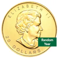Canadian 1/2 oz Gold Maple Leaf Coin BU - Random Year