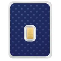 1 gram Gold Bar - United States Flag and Statue of Liberty